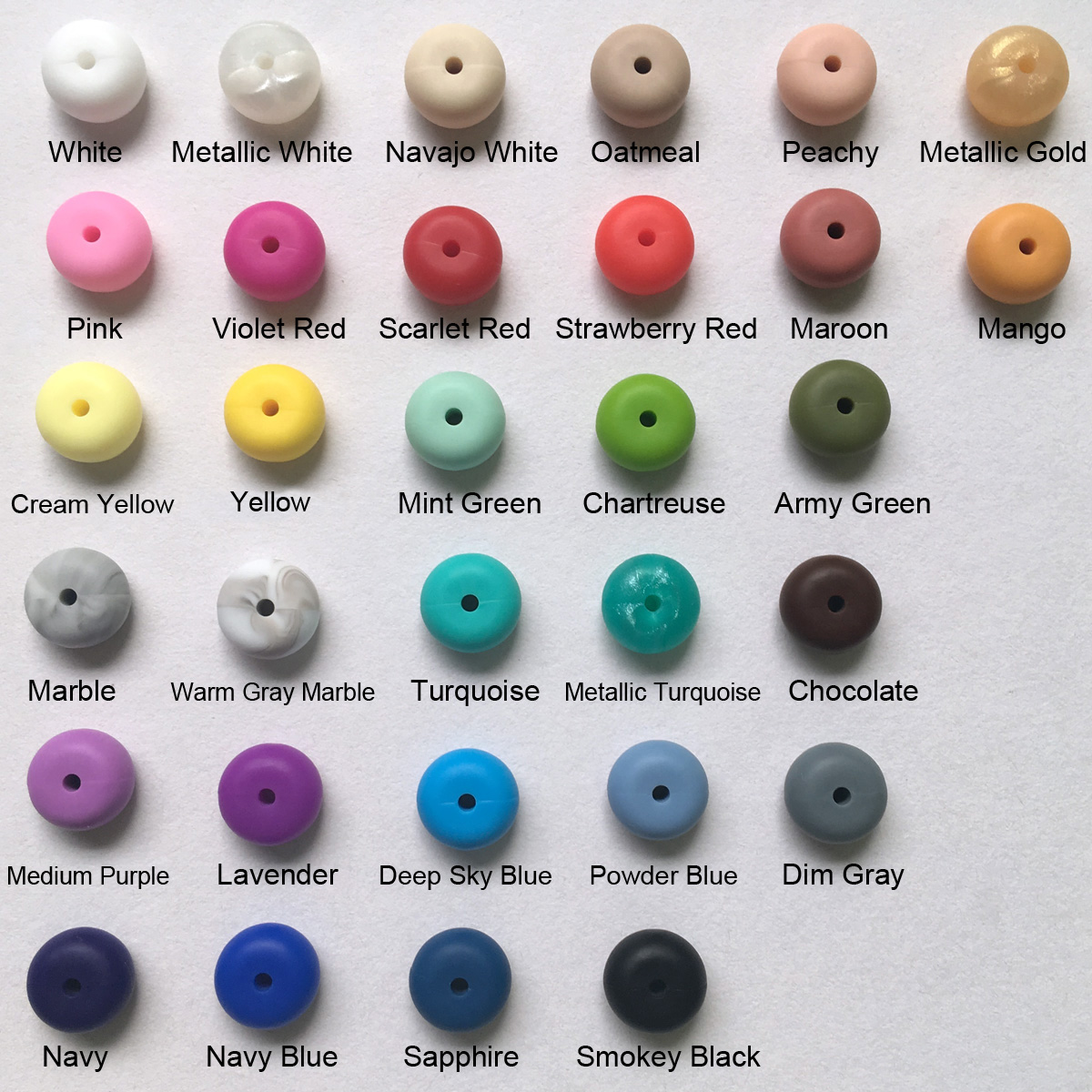14mm abacus silicone beads