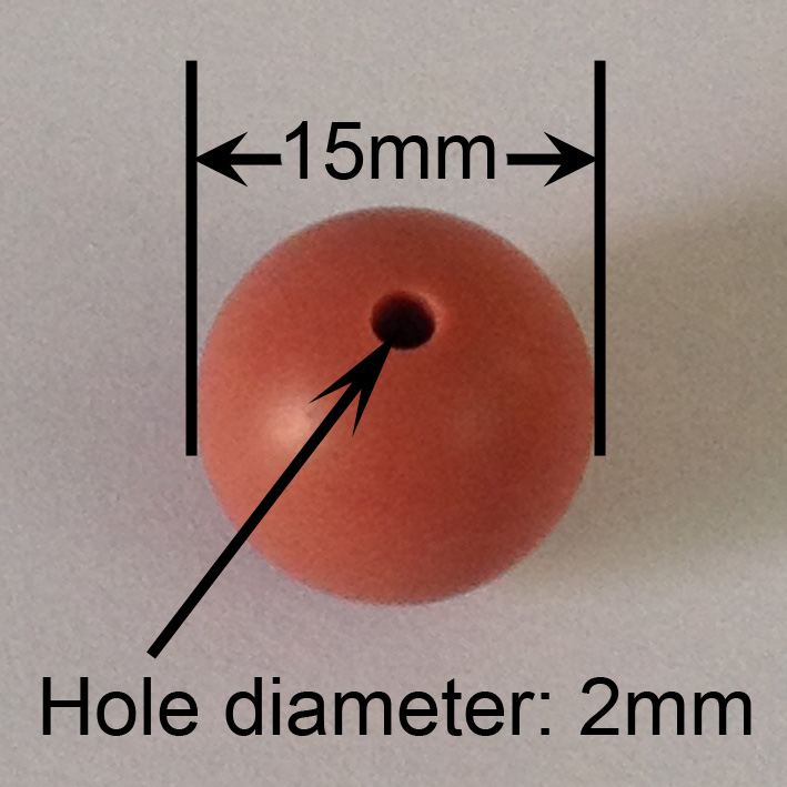 15mm round silicone beads