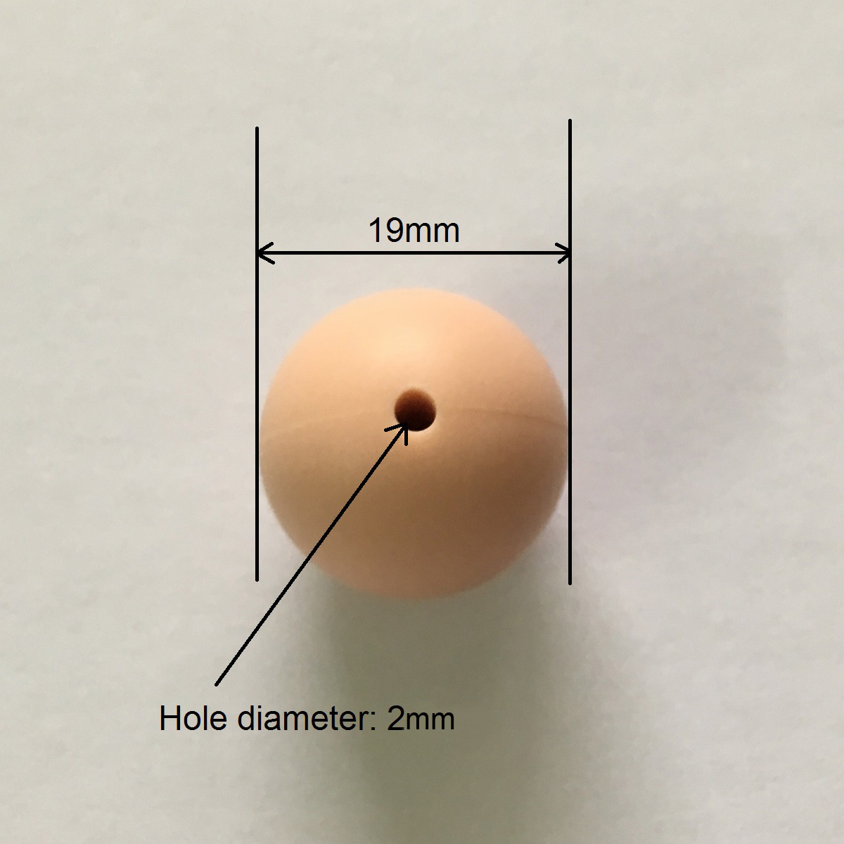 19mm round silicone beads