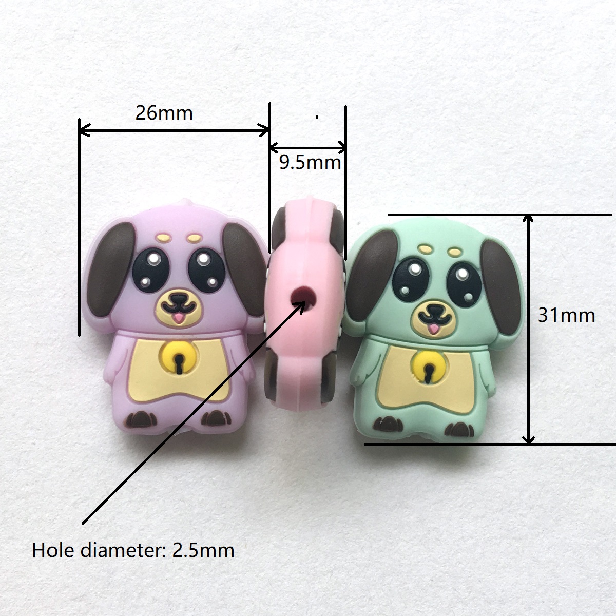 silicone dog beads