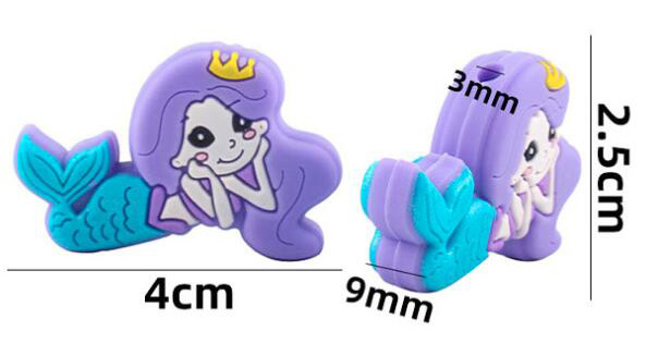 the size of silicone mermaid beads