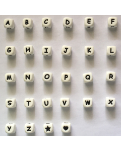 12mm silicone letter beads