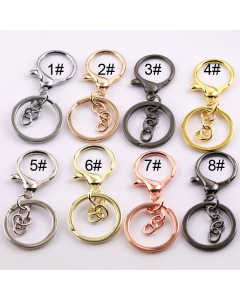 lobster clasp keyring with a chain