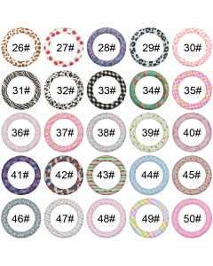 printed 65mm silicone ring with two holes