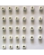 12mm silicone letter beads