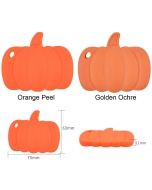 1 piece silicone pumpkin teether bpa free Halloween silicone teether 100% food grade silicone teether for pacifier clip