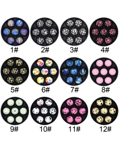 10pcs 12mm silicone round beads in image print