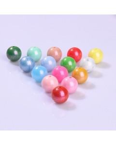 100pcs 15mm opal silicone round beads