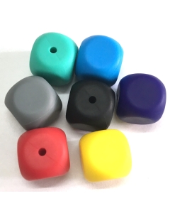 1 piece 16mm Square Silicone Bead BPA Free 100% Food Grade Silicone Dice Bead Teething Bead for babies