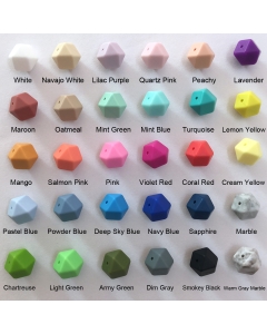 17mm hexagon silicone beads
