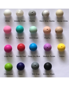 19mm round silicone beads