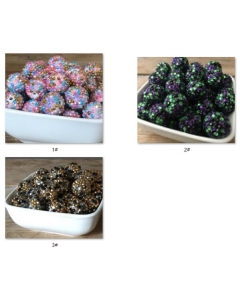 100pcs 20mm multi-color acrylic rhinestone bubblegum beads