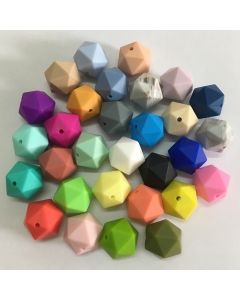 1 piece 21.5mm Icosahedron Silicone Beads 100% Food Grade Silicone Icosahedron Beads BPA Free Baby Beads Teething