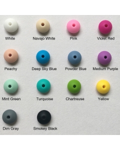 12mm Silicone Lentil Beads