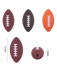 American Football Silicone Beads