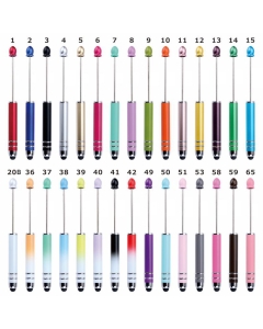beadable stylus ballpoint pens