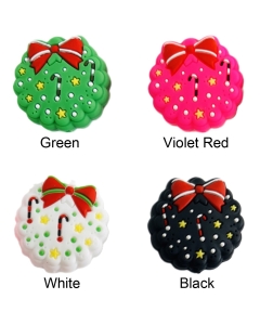 100pcs Christmas wreath focal beads 100% food grade silicone beads