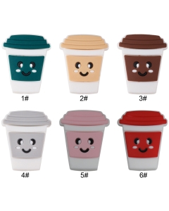 10pcs coffee cup silicone beads 100% food grade silicone beads