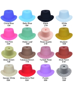 cowboy hat silicone beads