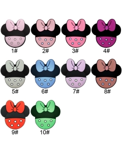 10pcs female mouse silicone beads 100% food grade silicone beads