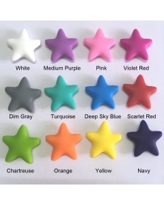 1 piece Silicone Five-pointed Star Bead Non-toxic Silicone Star Bead BPA Free Pentagonal Star Silicone Bead for baby