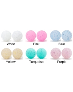 100pcs 12mm round silicone beads with confetti