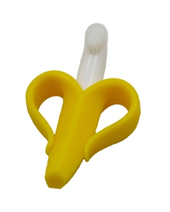 10pcs food grade silicone banana teether bpa free baby teething banana toothbrush toy