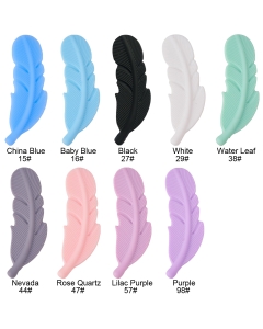 silicone feather beads