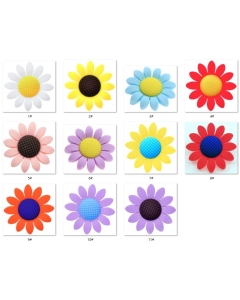 10pcs silicone sunflower beads bpa free baby teething beads 100% food grade silicone beads