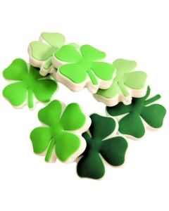 20pcs Four Leaf Clover Focal Beads 100% Food Grade Silicone Beads