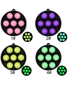 100pcs glow in the dark 12mm round silicone beads