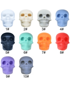 10pcs silicone skull beads Halloween silicone beads 100% food grade silicone beads
