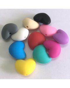 silicone heart beads