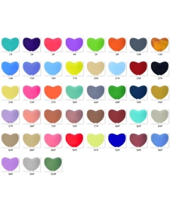 100pcs loving heart silicone beads 100% food grade silicone beads