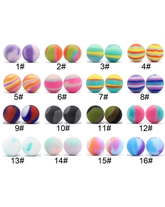 100pcs multi-color 12mm round silicone beads bpa free baby teething beads 100% food grade silicone beads
