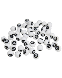 100pcs number printed 15mm round silicone beads