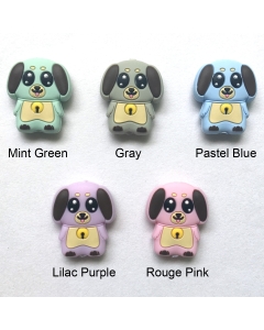 1 piece Silicone Dog Bead Baby Chewable Animal Bead 100% Food Grade Silicone Bead for Pacifier Clip or Soothing Products