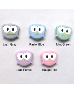 1 piece Silicone Owl Bead Baby Chewable Animal Bead Siicone Chew Bead for Pacifier Clip or Soothing Products