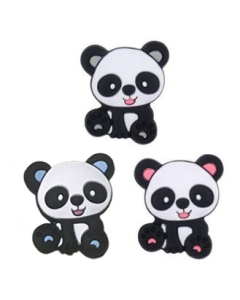 10pcs silicone panda beads bpa free baby teething beads 100% food grade silicone beads