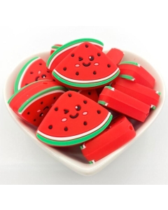 10pcs Silicone Watermelon Beads BPA Free Baby Teething Beads 100% Food Grade Silicone Beads