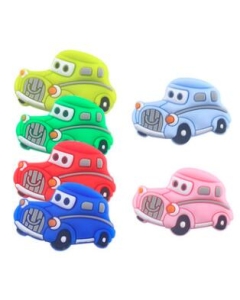 10pcs three view silicone car beads bpa free baby teething beads 100% food grade silicone beads
