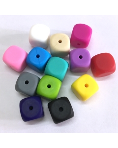 13mm Square Silicone Beads