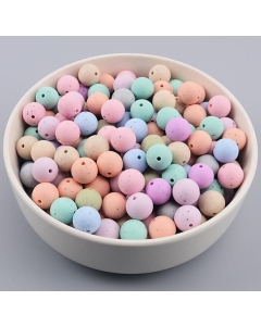 15mm round silicone beads with speckles