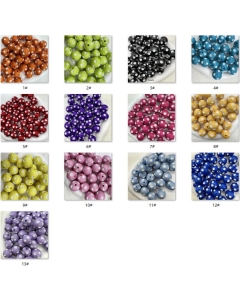 100pcs 20mm Polka Dot Acrylic Round Beads