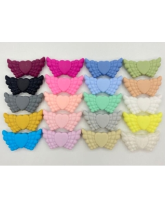 10pcs Angel Wings Silicone Beads BPA Free Baby Teething Beads 100% Food Grade Silicone Beads