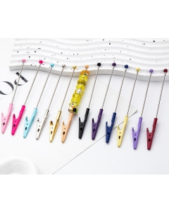 beadable alligator clip bar