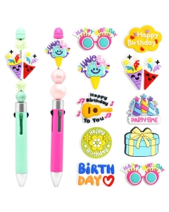 10pcs Birthday Party PVC Focal Beads