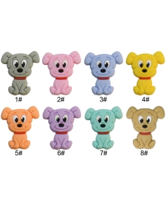 cartoon dog silicone focal beads for DIY craft