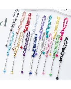 chained zipper pull bars lobster clasp bars