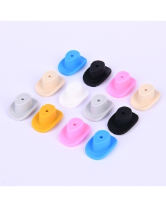 cowboy hat silicone focal beads